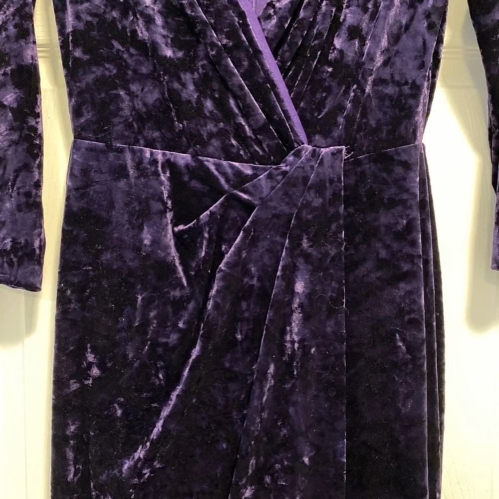 New Ralph Lauren Maxi Velvet Plum Dress